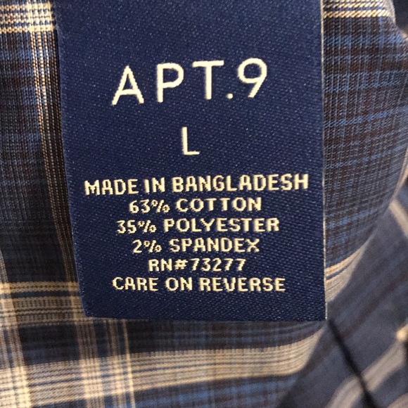 APT 9 long sleeve shirt SIZE L - Picture 4 of 4